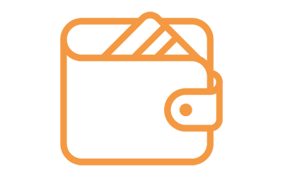 Wallet with credit card sticking out